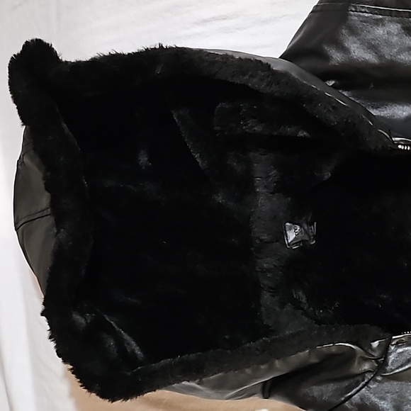 Women's Black Leather Jacket with Hood by Wilsons Leather - Picture 2 of 15